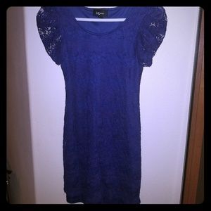 Navy Blue Lace Dress